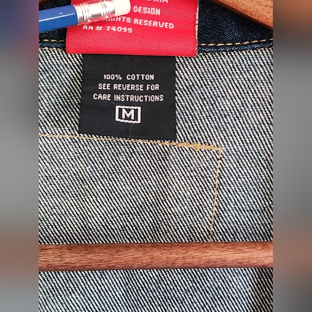 Mens Coogi australia down under blue Denim Jacket size M - Picture 6 of 7